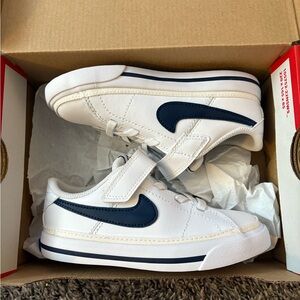 Toddler nike court legacy 9c navy blue and white
